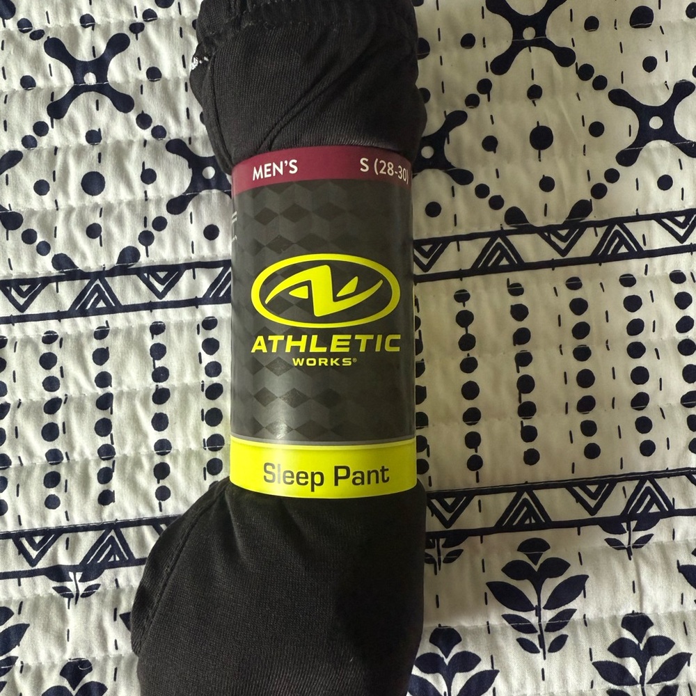 NWT Athletic Works Men’s Black Sleep Pants - Picture 5 of 10